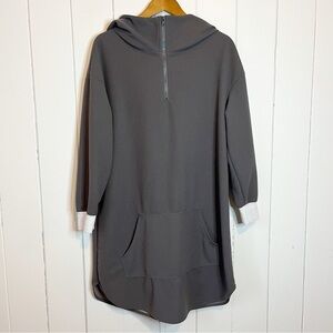 Misslook Grey Hooded Sweatshirt Dress. Size Large.